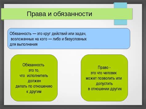 Баланс между правами и обязанностями