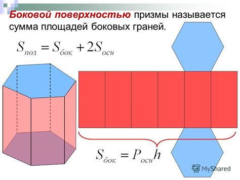 Боковая поверхность наклонной призмы