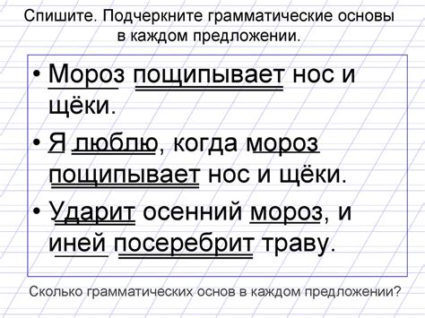 Важность грамматической основы в предложении