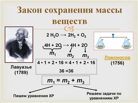 Важность закона сохранения массы в химических реакциях