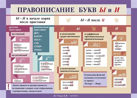 Важные правила правописания гласных