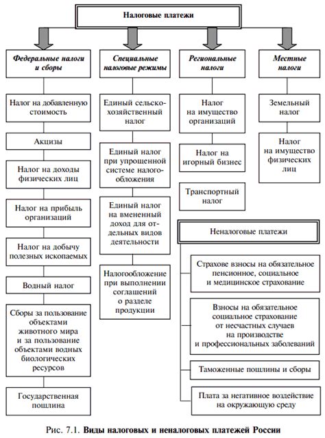 Виды налогов в современной России