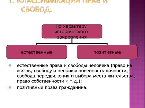 Виды прав и обязанностей