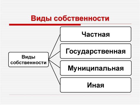 Виды собственности