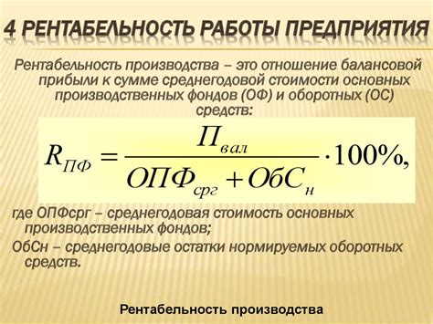 Влияние на рентабельность и эффективность