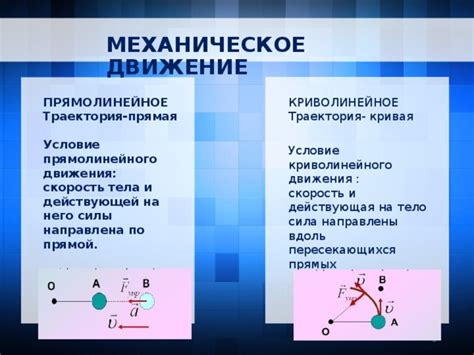 Влияние окружающей среды на прямолинейное и криволинейное движение