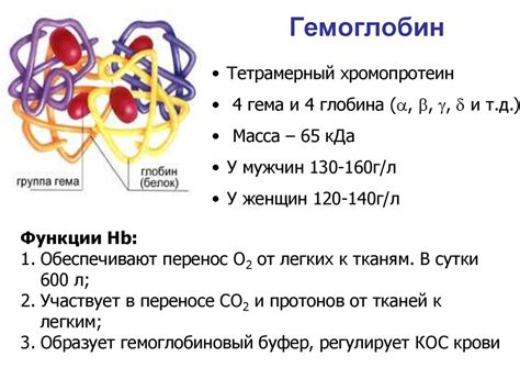 Влияние четвертичной структуры на функции гемоглобина