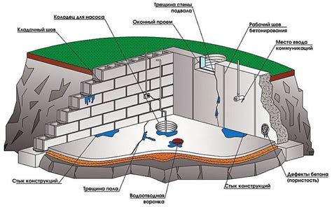 Вода в подвале: причины и последствия