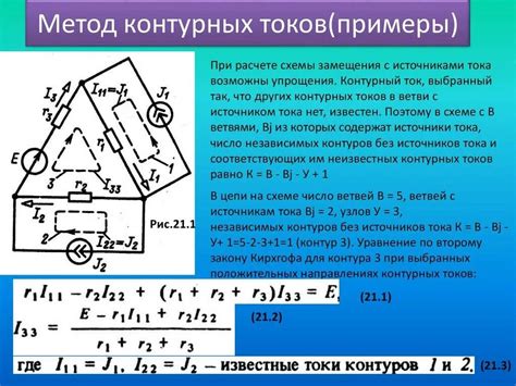 Возможности развития и применения метода контурных токов