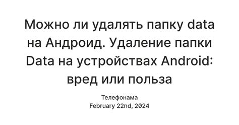 Возможные проблемы после удаления папки data на андроид