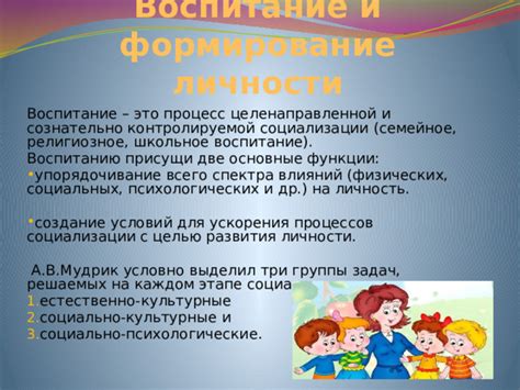 Воспитание личности как процесс социализации