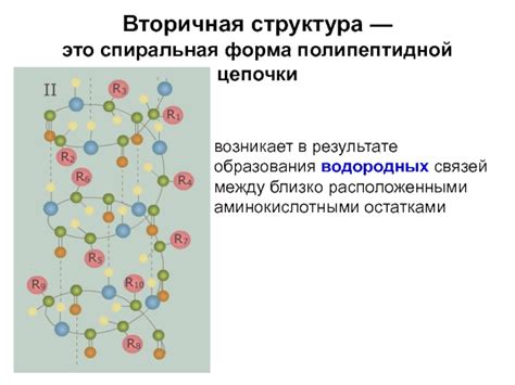 Вторичная структура гемоглобина: спиральная форма