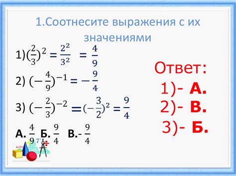 Выражения с целым отрицательным показателем: примеры и решение