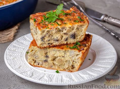 Грибная запеканка с грибами грузди белые и сметаной