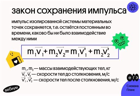 Закон сохранения импульса и его формула