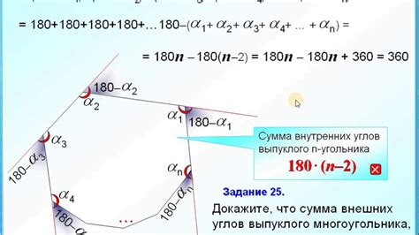 Значение суммы внешних углов многоугольника