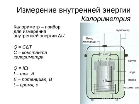 Измерение внутренней энергии с помощью калориметра