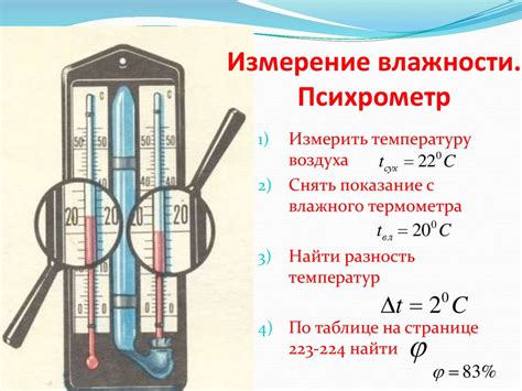 Измерение относительной влажности воздуха