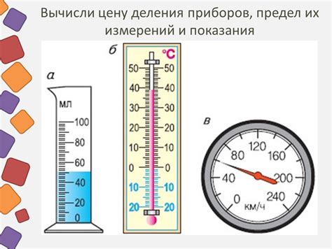 Инструменты и приборы для измерения цены деления