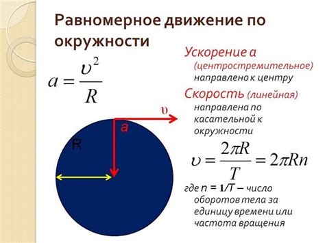 Как вычислить центростремительное ускорение с помощью формулы?