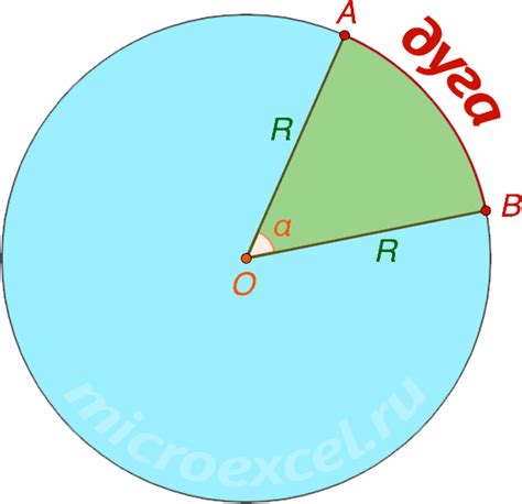 Как найти дугу, опирающуюся на центральный угол