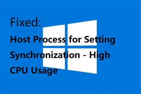 Как работает "Host process for setting synchronization"?