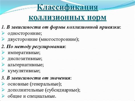 Классификация формальных норм