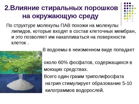 Кластеры мыльных частиц в стиральном порошке: загрязнение воды