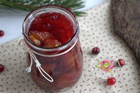 Клюквенное варенье с грушами