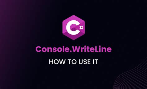 Когда использовать Console Write?