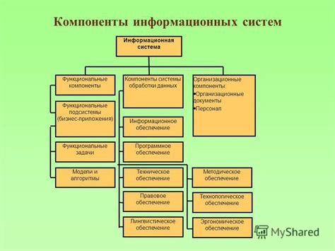 Компоненты функциональной части информационных систем