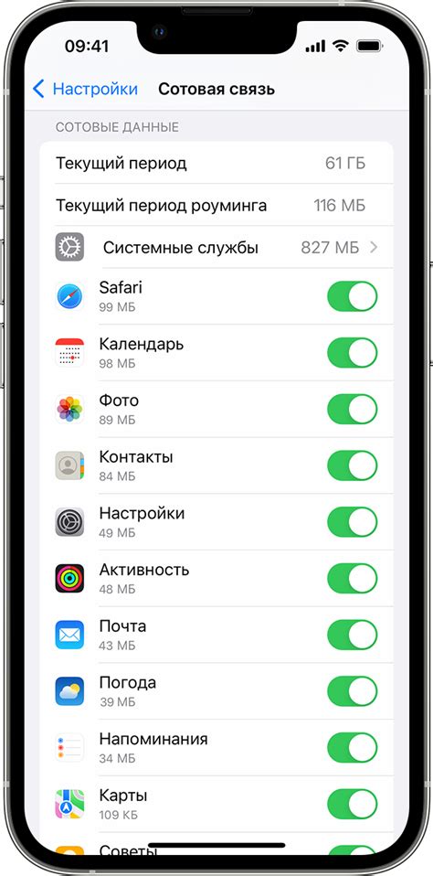 Контроль использования сотовых данных на iPhone