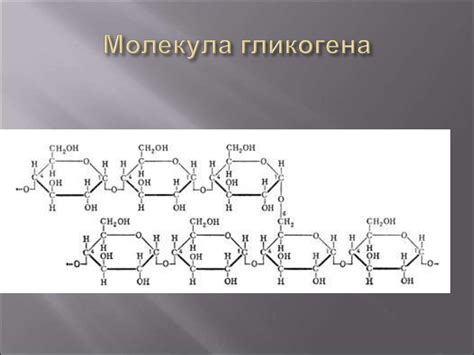 Молекулы гликогена