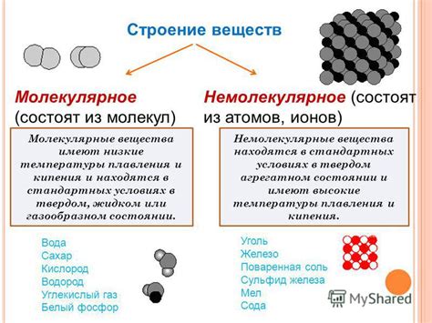 Молекулярное строение веществ