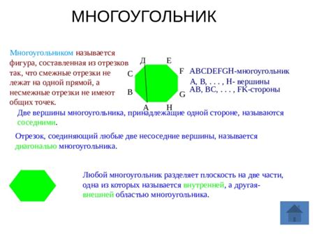 Несмежные отрезки многоугольника: значения и свойства