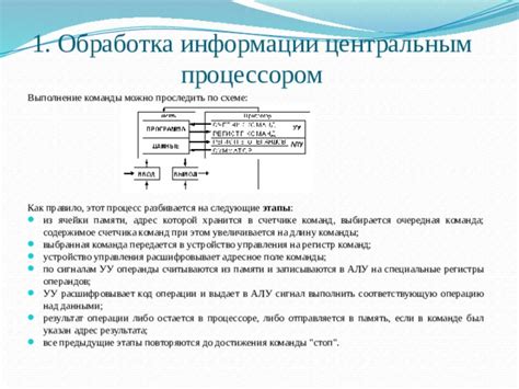 Обработка команд и вычислений процессором