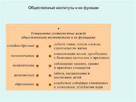 Общественные институты и их функции