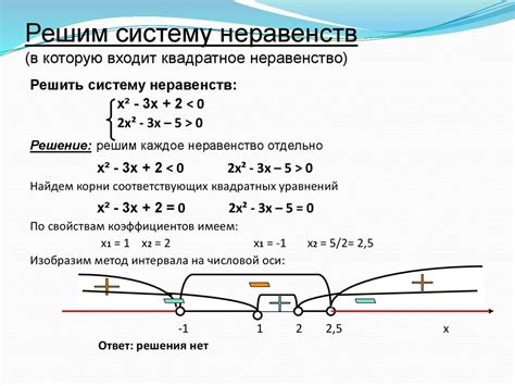 Объединение и пересечение интервалов в совокупности неравенств