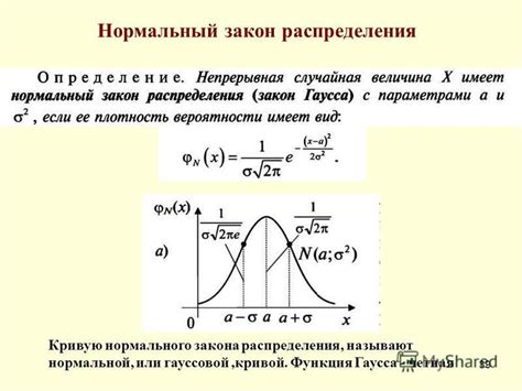 Определение нормального закона распределения