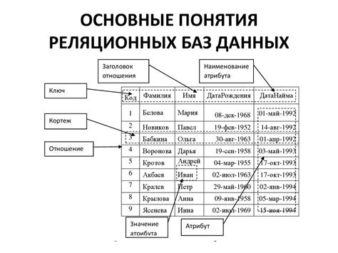 Определение типа данных в базе данных