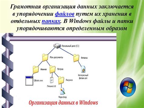 Организация данных в папки