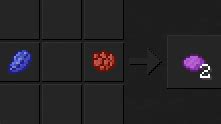 Основные ингредиенты для производства фиолетового красителя в Майнкрафт