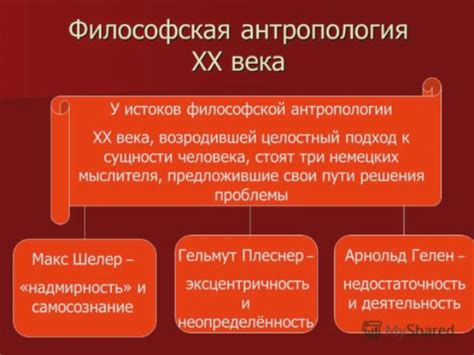 Основные концепции и понятия философской антропологии