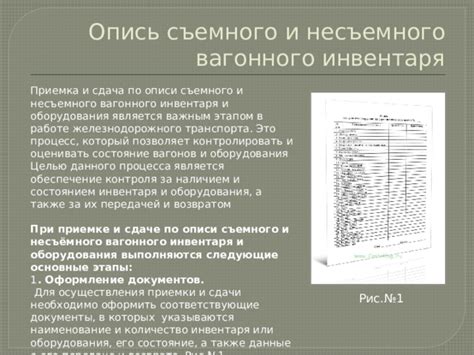 Основные составляющие жесткого съемного инвентаря вагона