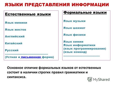 Основные характеристики естественных языков