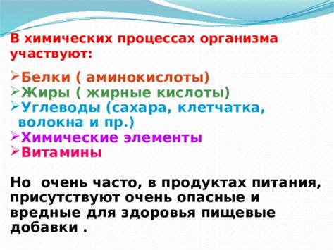 Основные элементы добавки