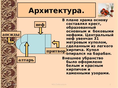 Особенности конструкции апсиды неф