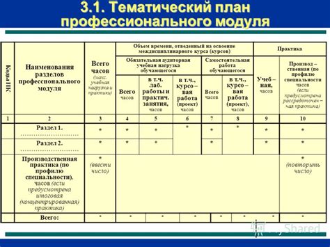 Особенности наименования профессионального модуля