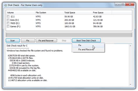 Особенности настройки и запуска Hard drive check