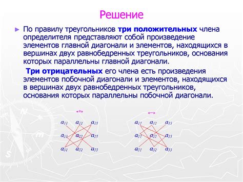 Особенности применения определителя третьего порядка